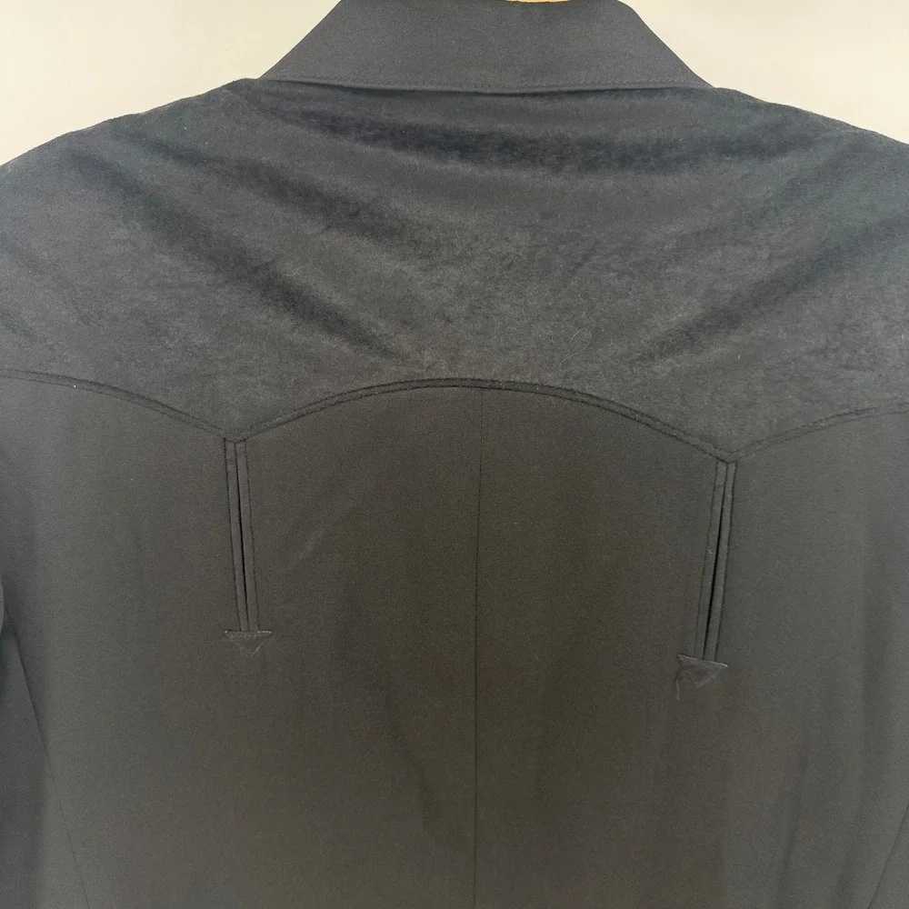 Pagano West Mens 48L Western Blazer Black Orange Hand Painted‎ Custom Sport Coat
